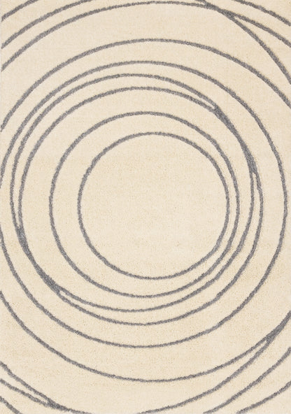 Contemporary Geometric Cream Area Rug