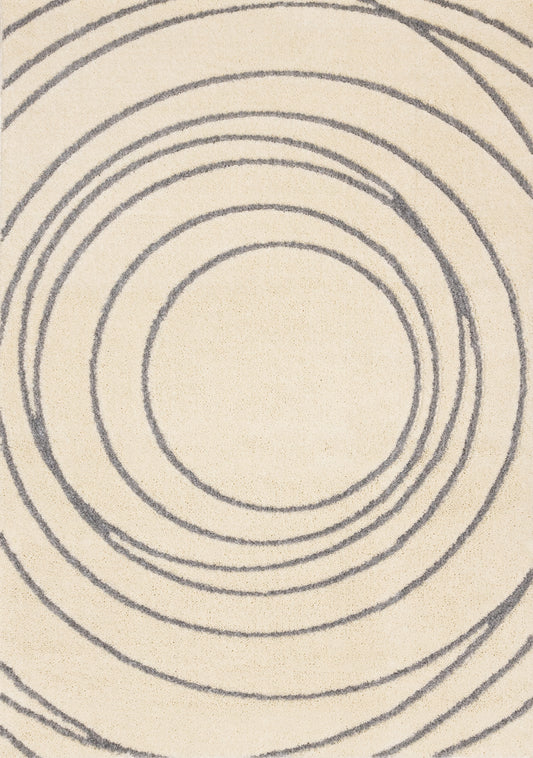 Contemporary Geometric Cream Area Rug