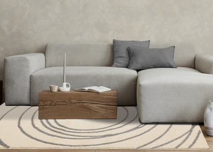 Contemporary Geometric Cream Area Rug