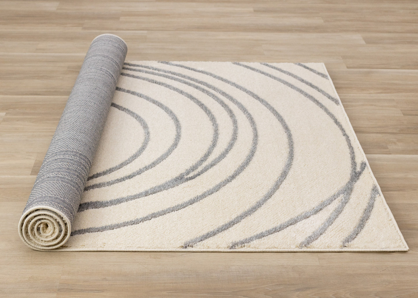 Contemporary Geometric Cream Area Rug