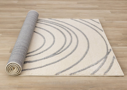 Contemporary Geometric Cream Area Rug