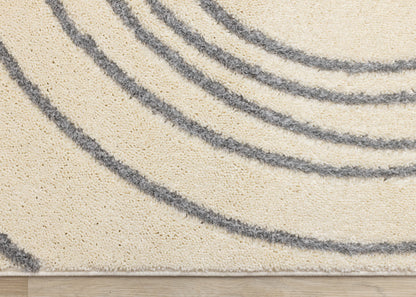 Contemporary Geometric Cream Area Rug