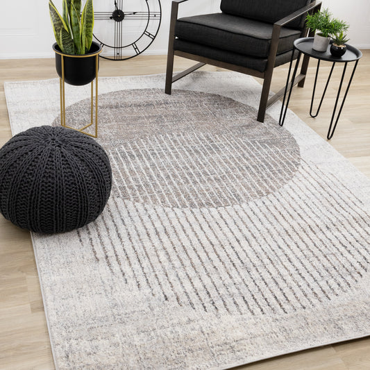 Art Distressed Grey Area Rug