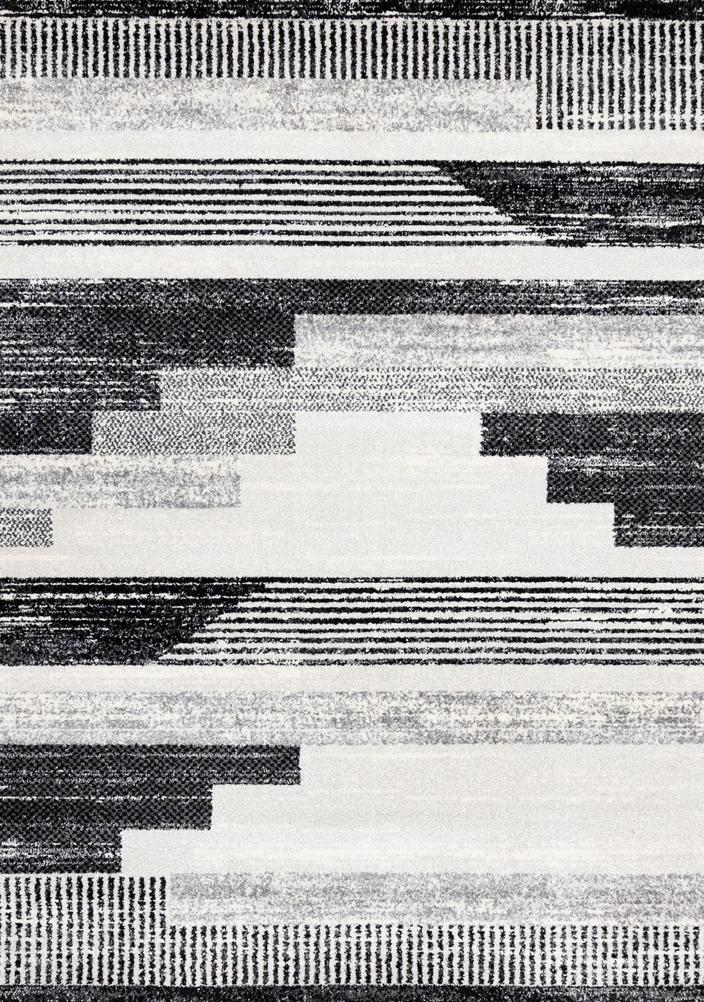Contemporary Tribal Southwestern White Area Rug