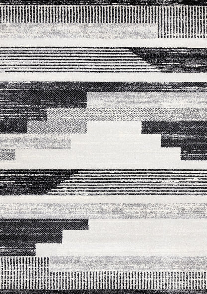 Contemporary Tribal Southwestern White Area Rug