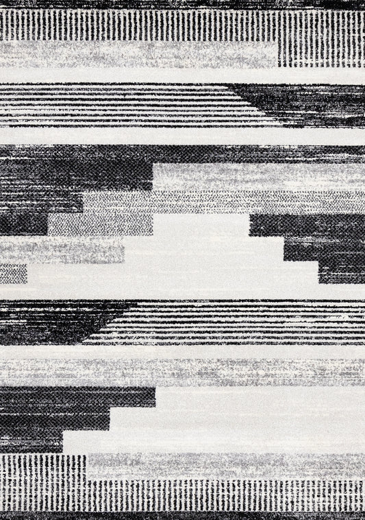 Contemporary Tribal Southwestern White Area Rug