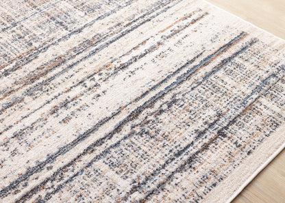 Contemporary Border Distressed Beige Area Rug-4