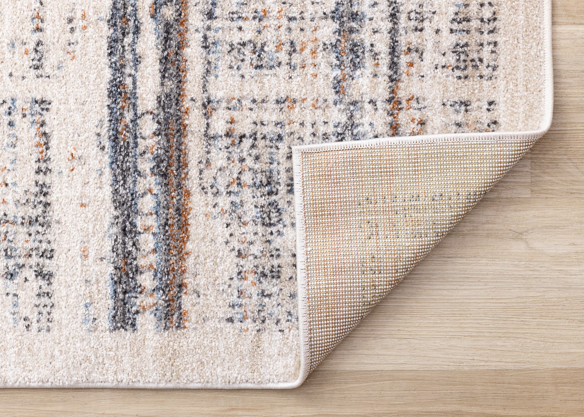 Contemporary Border Distressed Beige Area Rug-6