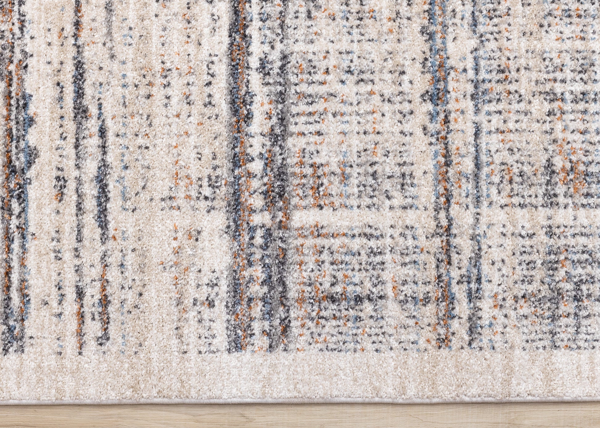 Contemporary Border Distressed Beige Area Rug-8