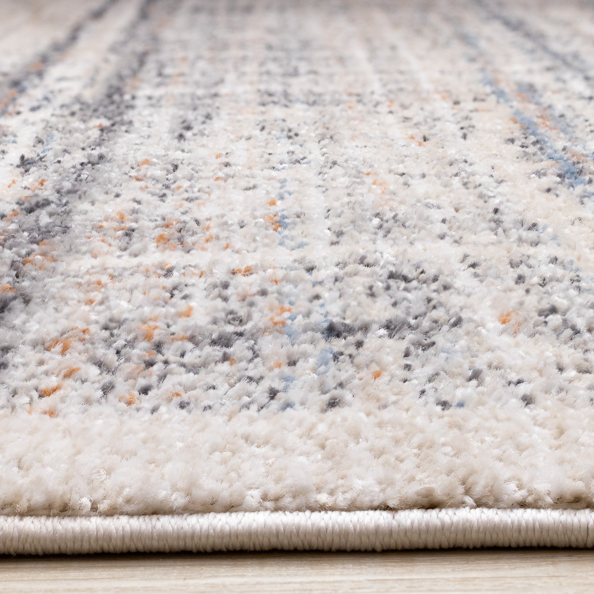 Contemporary Border Distressed Beige Area Rug-9