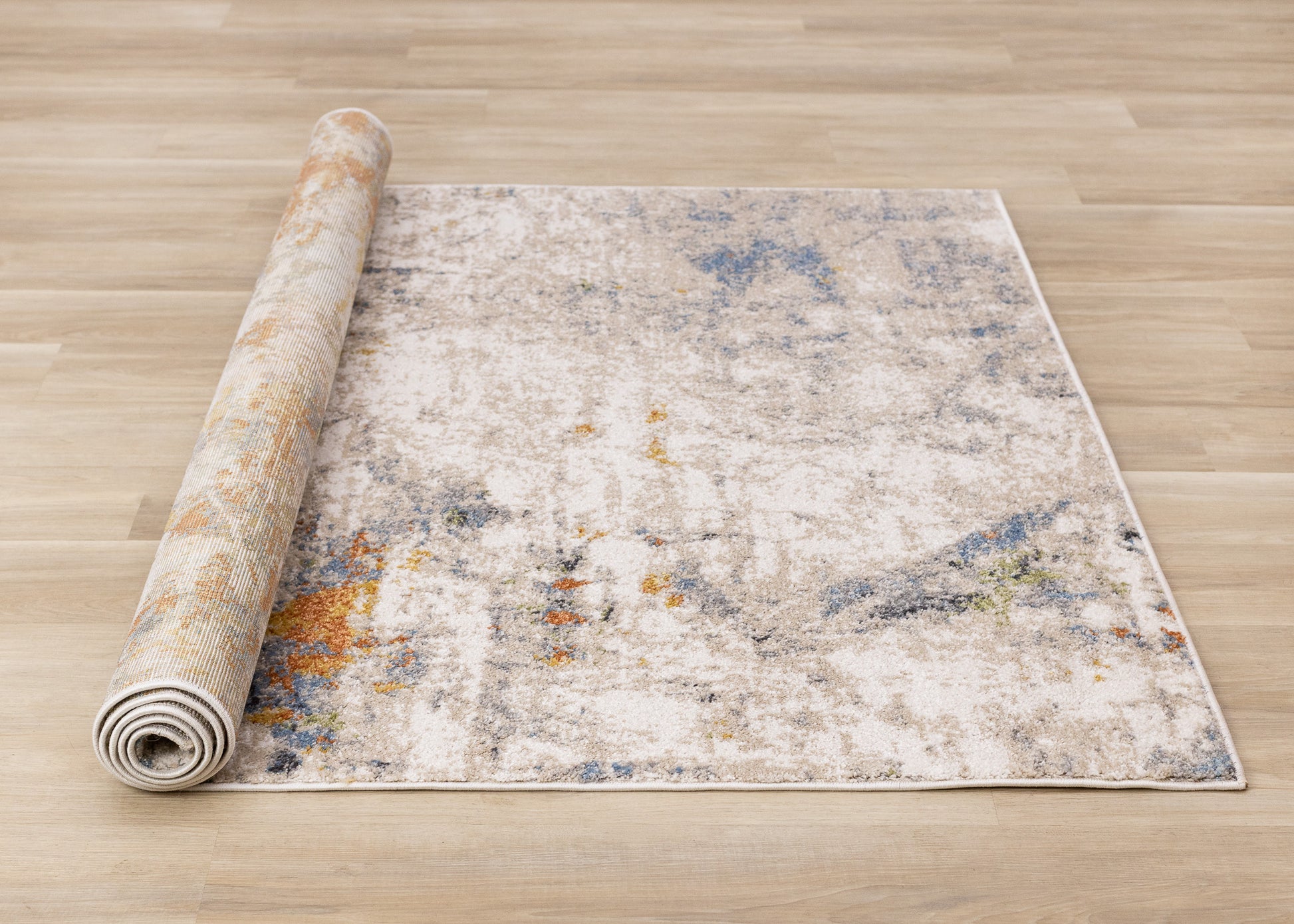 Contemporary Distressed Organic Taupe Area Rug-7