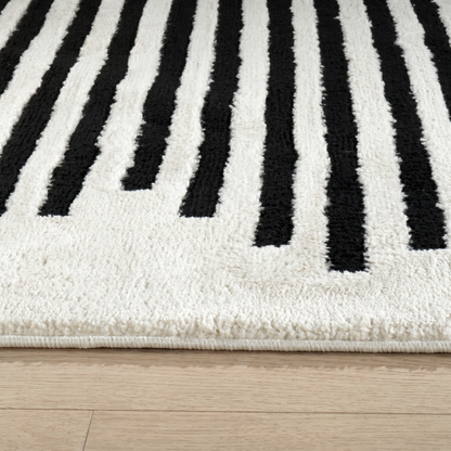 Alfombra Domus Abstract Modern Cream Black