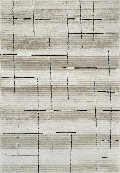 Roen Abstract Modern Green and Cream Indoor Rug-3