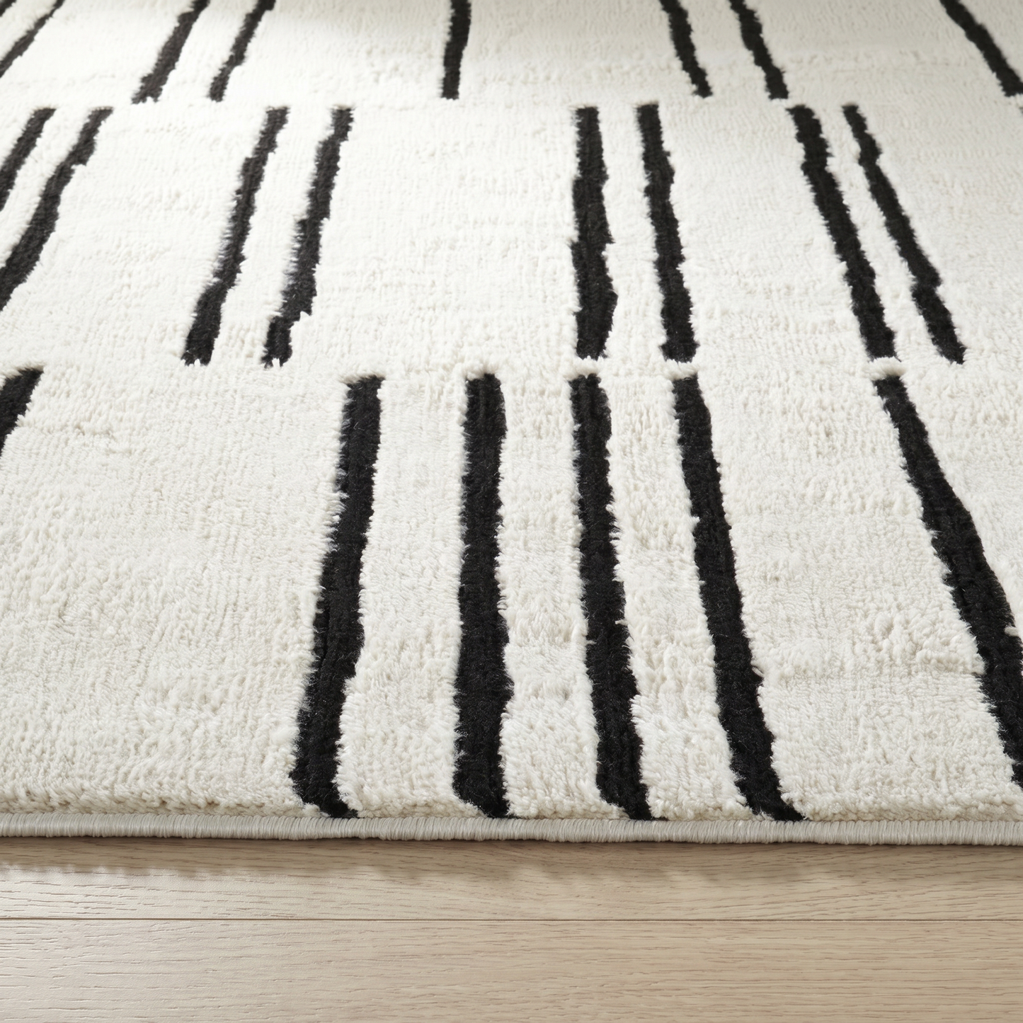 Alfombra Domus Abstract Modern Cream Black