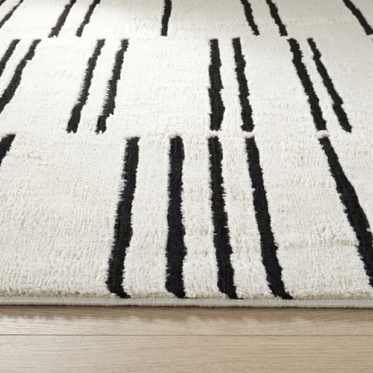 Alfombra Domus Abstract Modern Cream Black