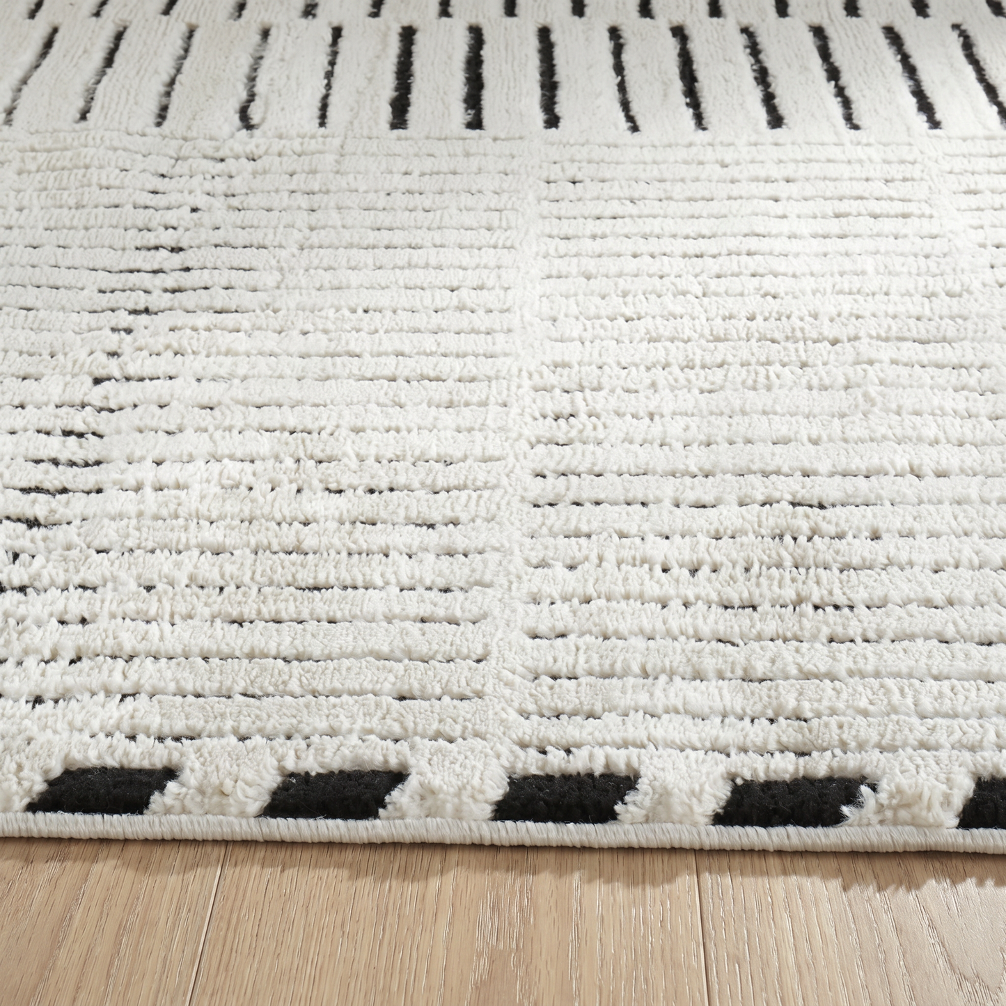 Alfombra Domus Abstract Modern Cream Black