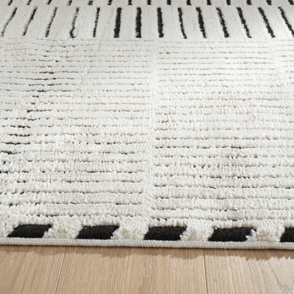 Alfombra Domus Abstract Modern Cream Black