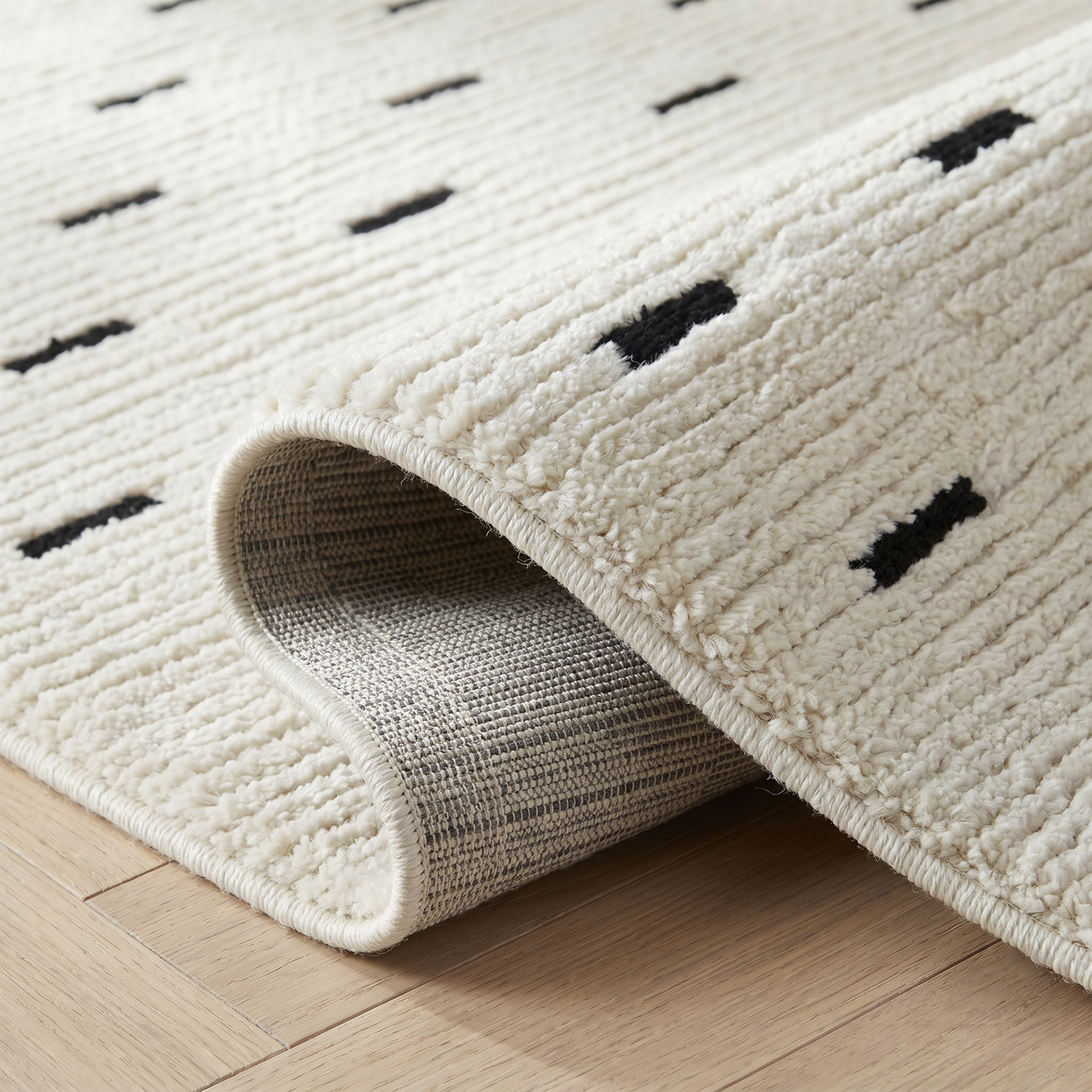 Alfombra Domus Abstract Modern Cream Black