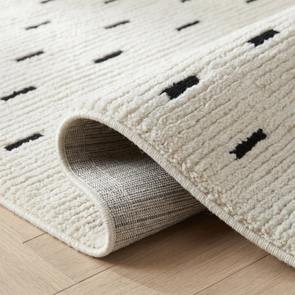 Alfombra Domus Abstract Modern Cream Black