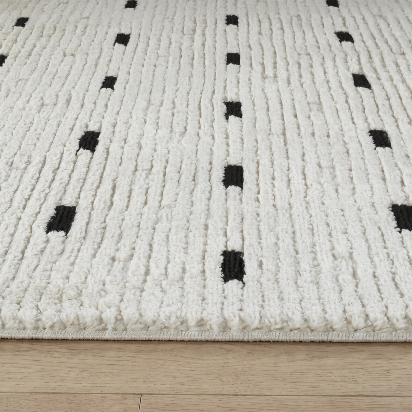 Alfombra Domus Abstract Modern Cream Black