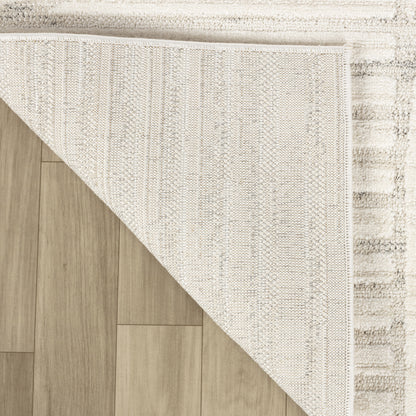 Arcus Geometric Modern Cream and Beige Indoor Rug