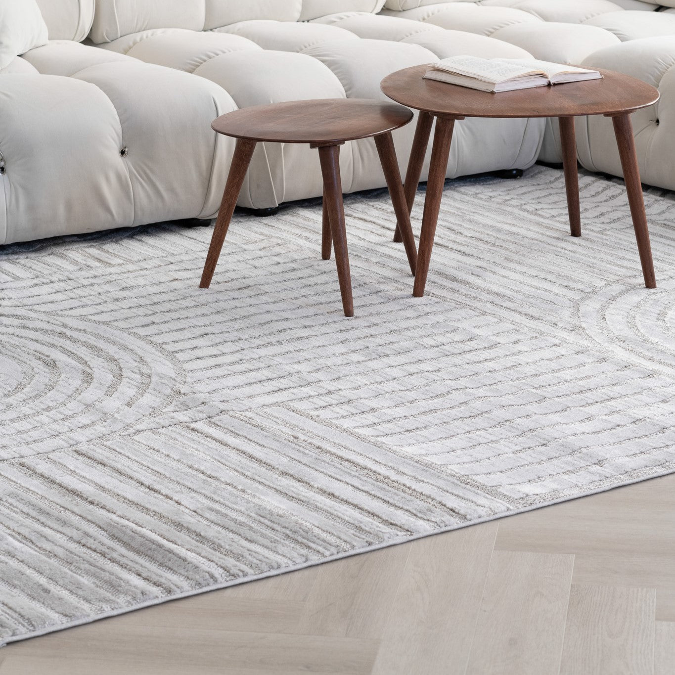 Astra Modern Geometric Grey Rug