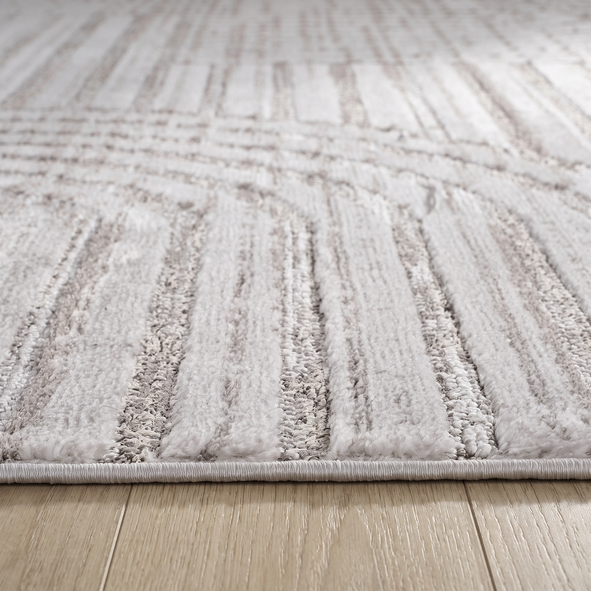 Arcus Geometric Modern Grey and Beige Indoor Rug