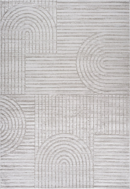 Arcus Geometric Modern Grey and Beige Indoor Rug-3