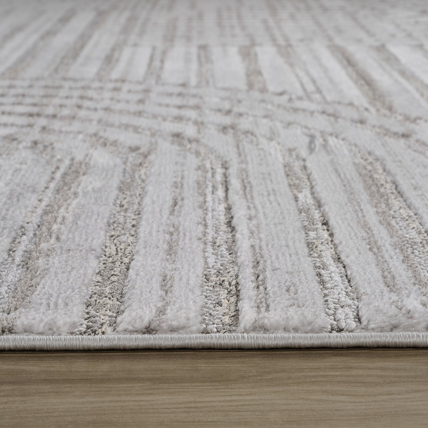 Arcus Geometric Modern Grey and Beige Indoor Rug-12