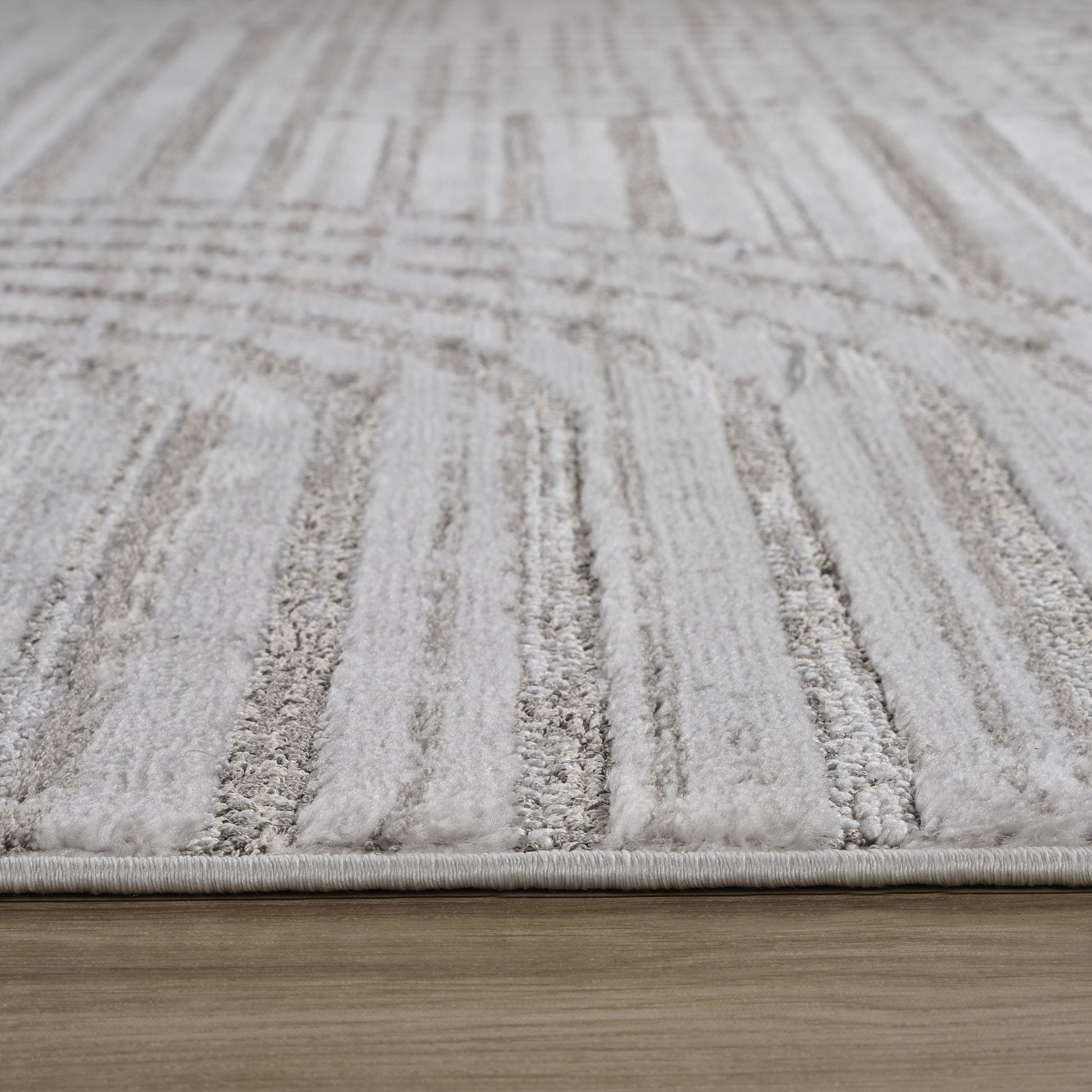 Arcus Geometric Modern Grey and Beige Indoor Rug-12