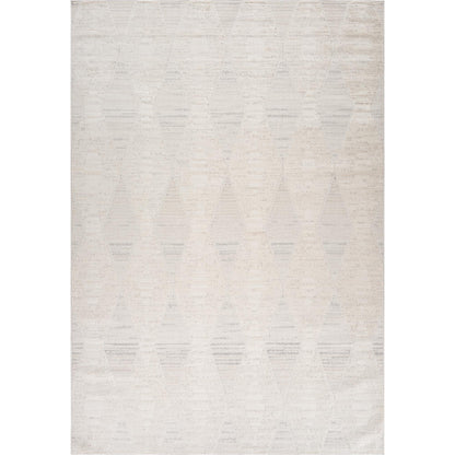 Vellum Chevron Contemporary Cream and Beige Indoor Rug-3