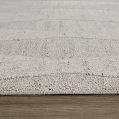 Vellum Chevron Contemporary Cream and Beige Indoor Rug-9