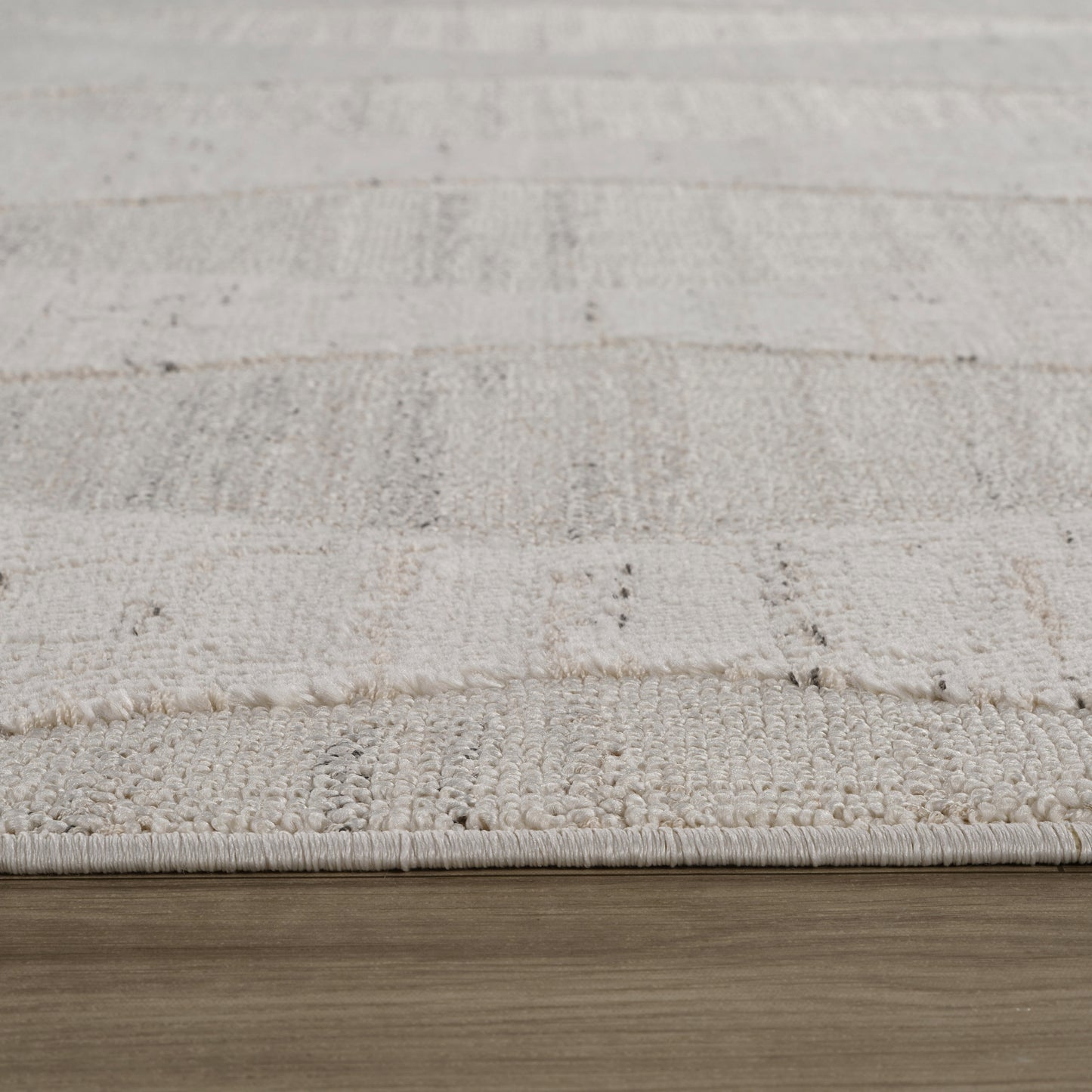 Vellum Chevron Contemporary Cream and Beige Indoor Rug-13
