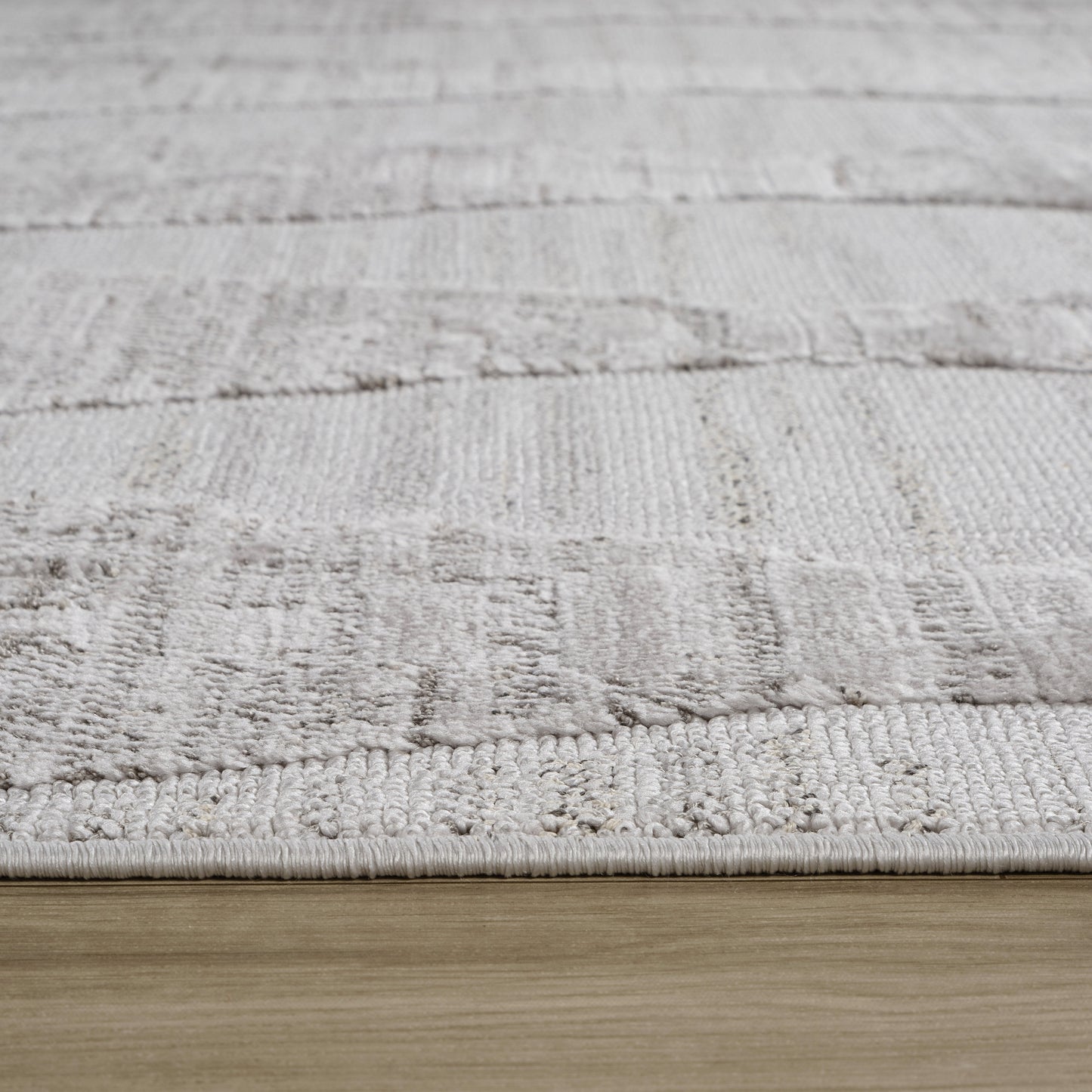 Vellum Chevron Contemporary Grey and Beige Indoor Rug