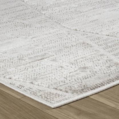 Vellum Chevron Contemporary Grey and Beige Indoor Rug