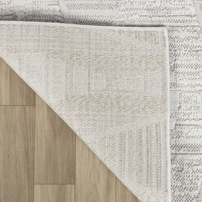 Vellum Chevron Contemporary Grey and Beige Indoor Rug
