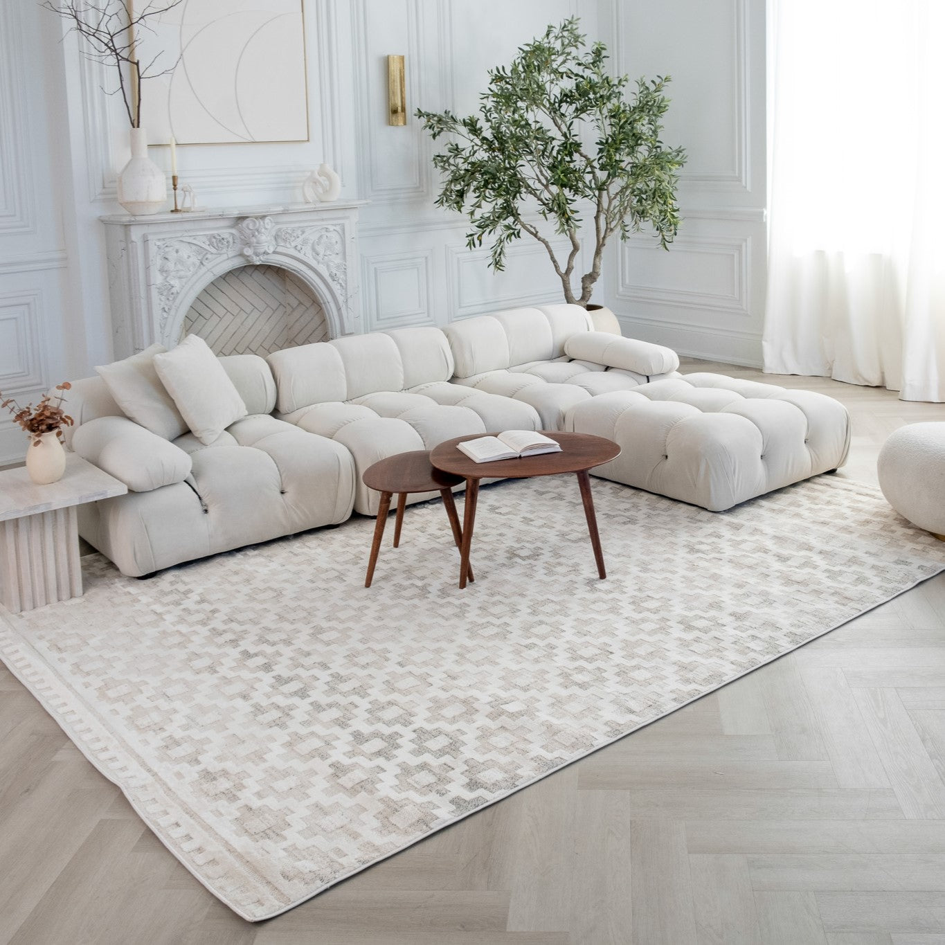 Astra Modern Abstract Beige Rug