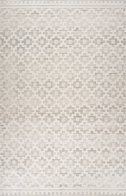 Talis Geometric Contemporary Beige and Cream Indoor Rug