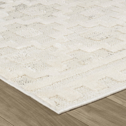 Talis Geometric Contemporary Beige and Cream Indoor Rug