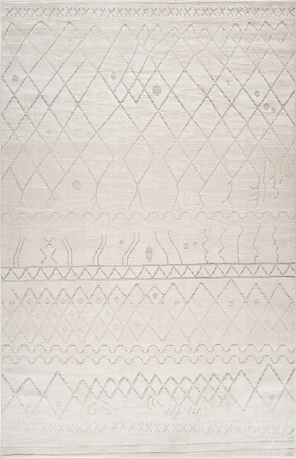 Satori Boho Contemporary Beige and Cream Indoor Rug-3