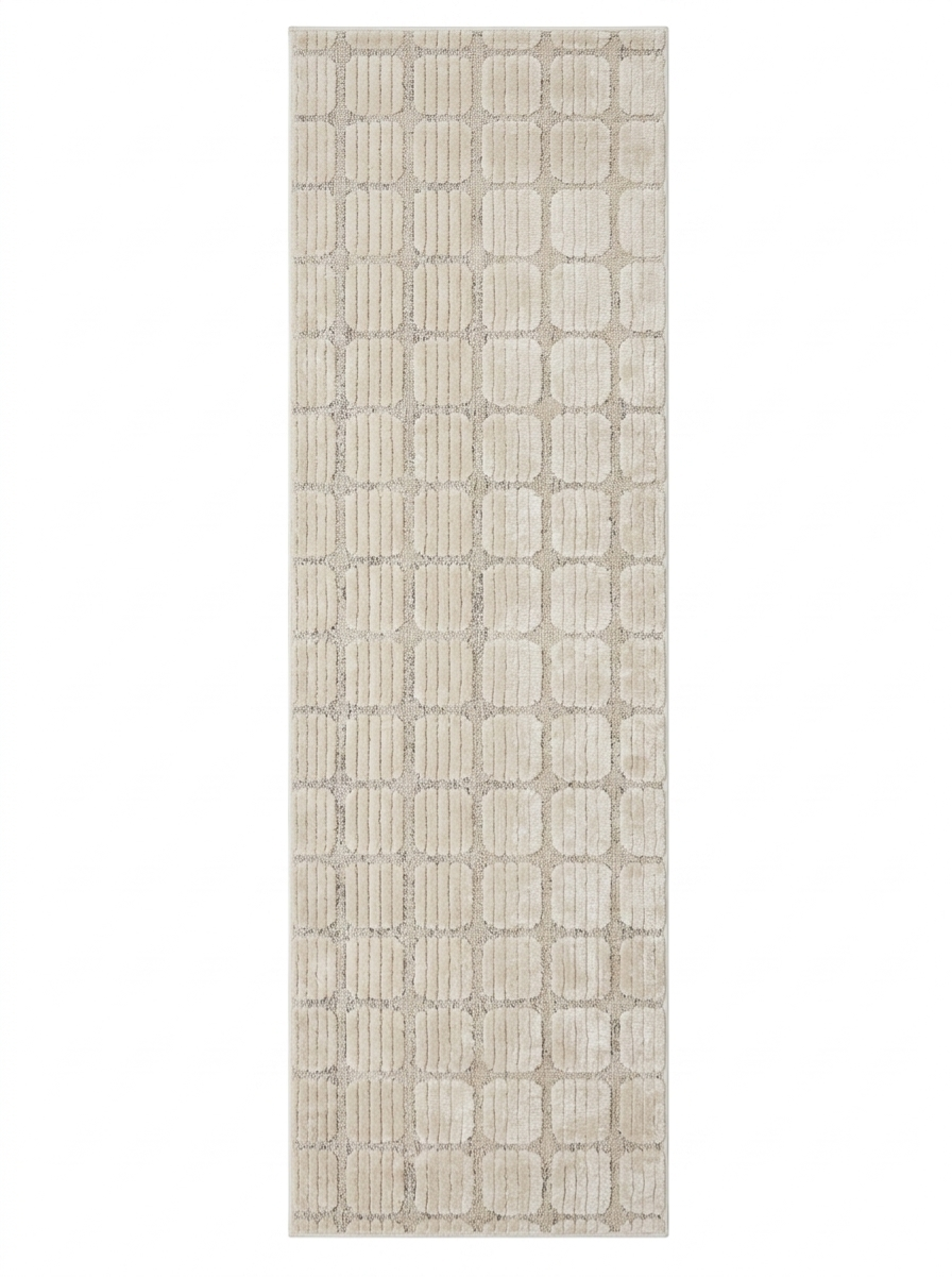 Seranova Checkered Modern Beige Indoor Rug