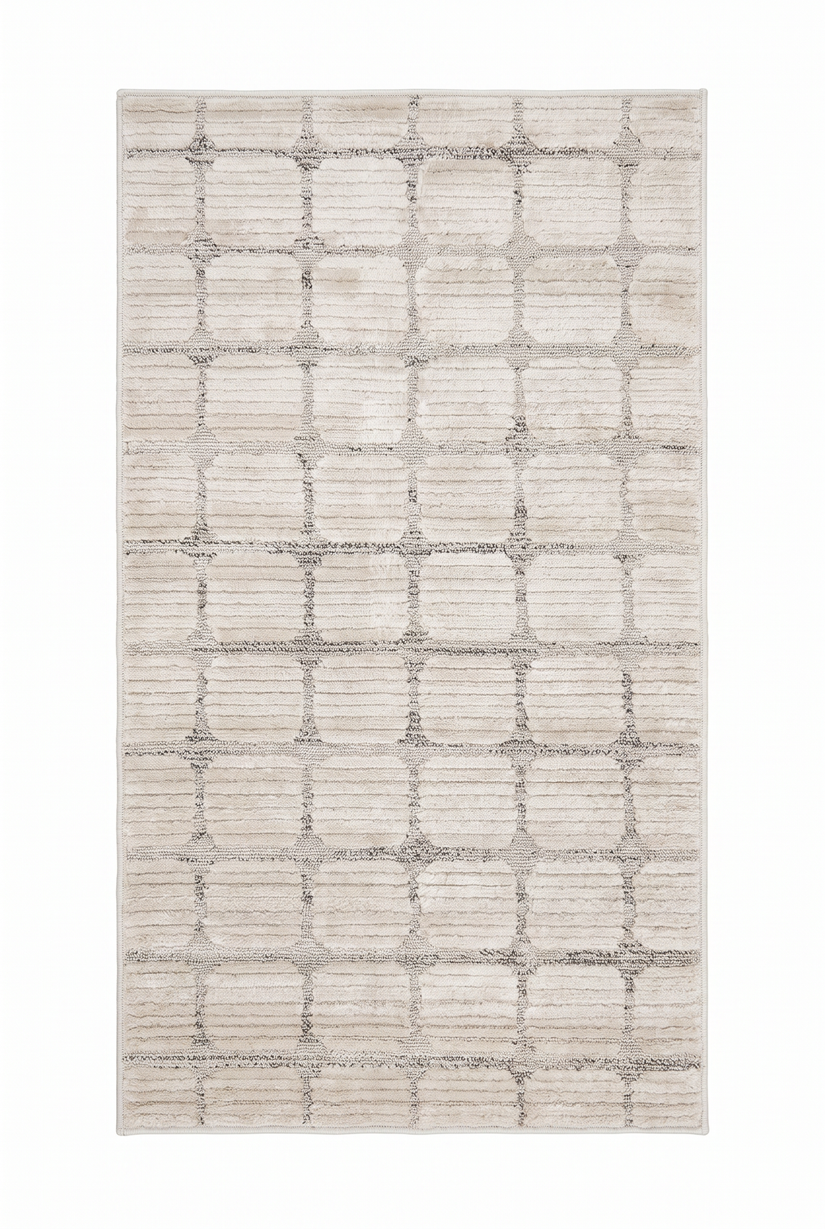 Seranova Checkered Modern Beige Indoor Rug