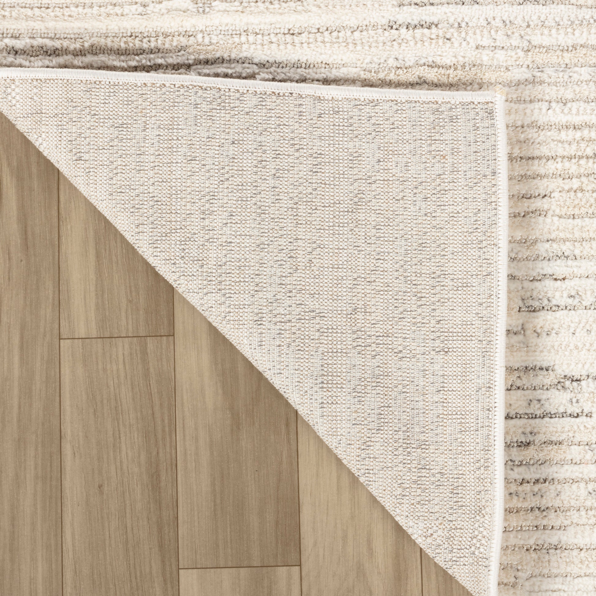 Kaori Abstract Contemporary Beige and Cream Indoor Rug-6