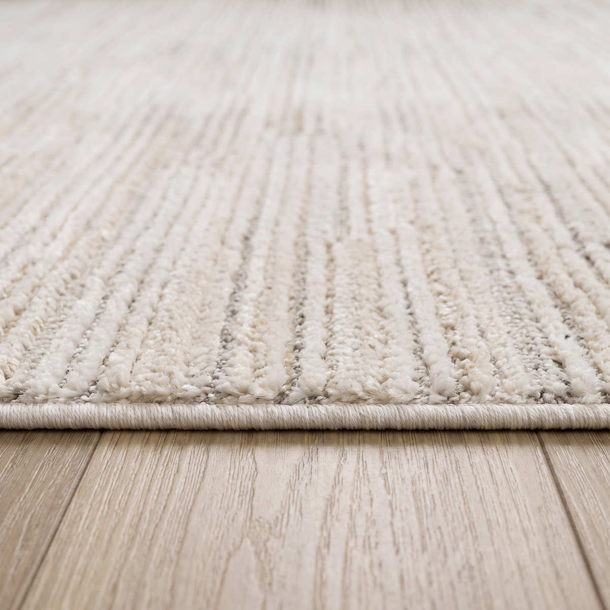 Tapis Kaori abstrait contemporain beige et crème