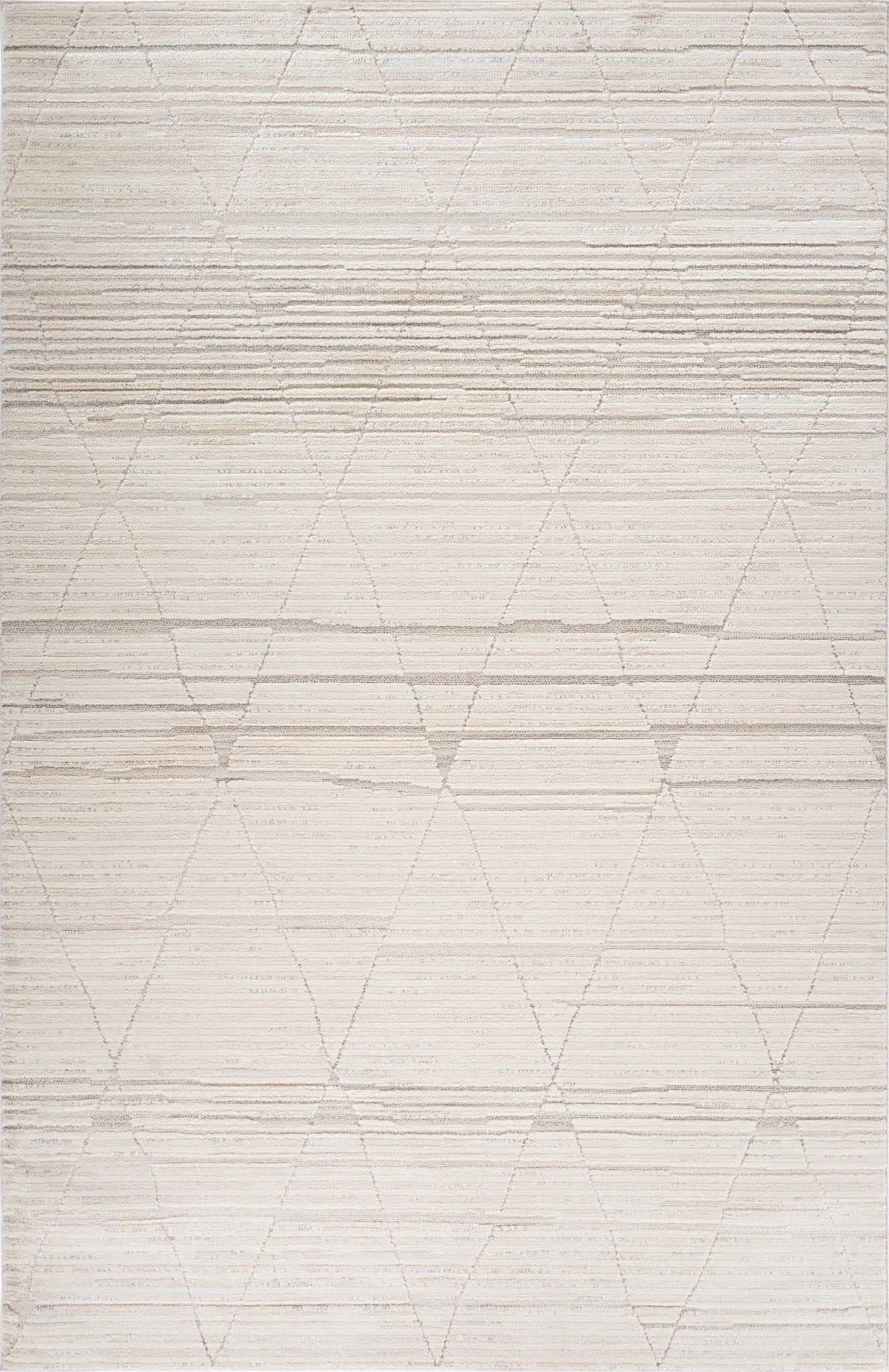 Anaya Geometric Contemporary Beige and Cream Indoor Rug-3