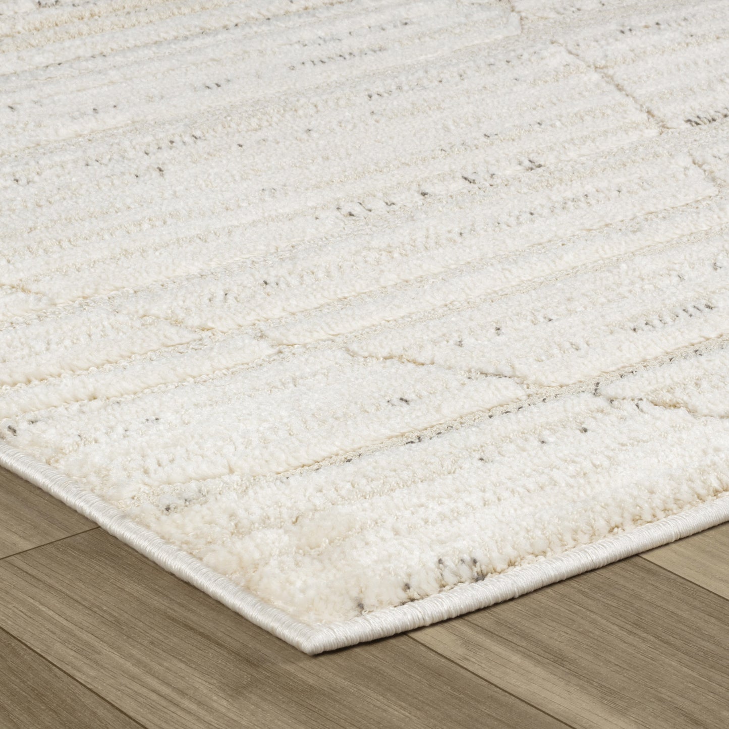 Anaya Geometric Contemporary Beige and Cream Indoor Rug-17