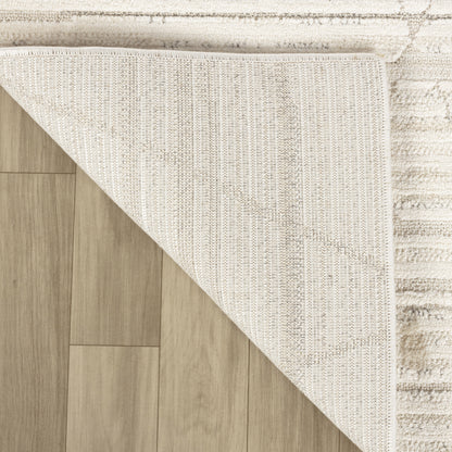 Anaya Geometric Contemporary Beige and Cream Indoor Rug-19