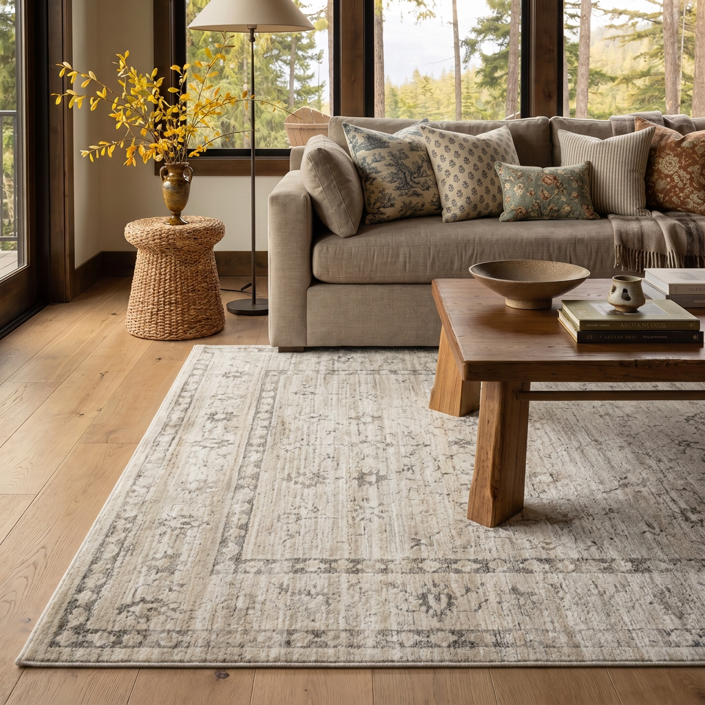 Eloria Oriental Modern Beige Indoor Rug