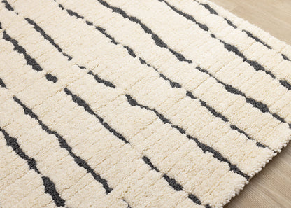Contemporary Stripes Cream Area Rug-5