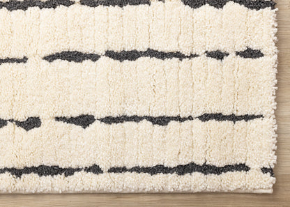 Contemporary Stripes Cream Area Rug-6